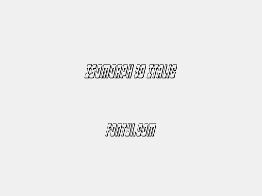 Isomorph 3D Italic