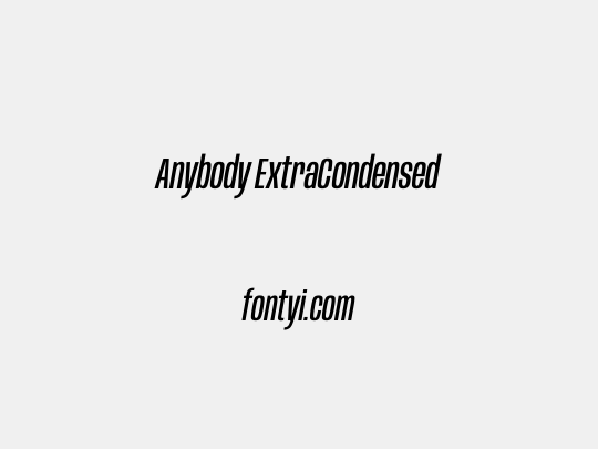 Anybody ExtraCondensed