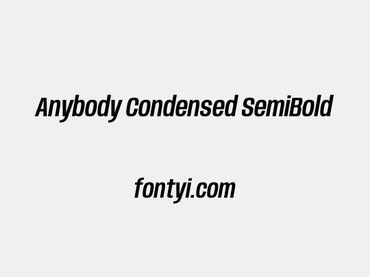 Anybody Condensed SemiBold