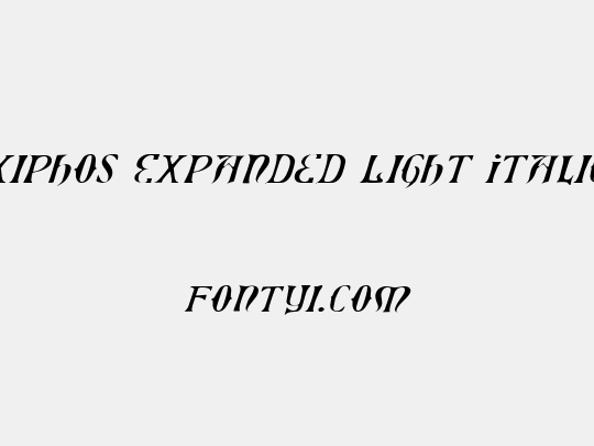 Xiphos Expanded Light Italic