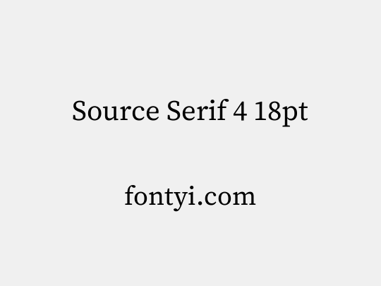 Source Serif 4 18pt