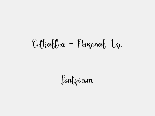 Octhallea - Personal Use