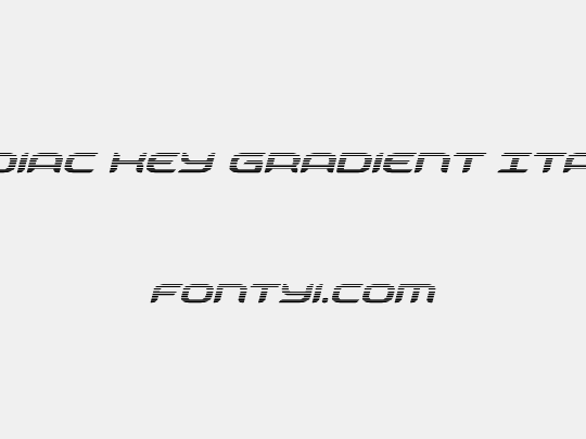 Zodiac Key Gradient Italic