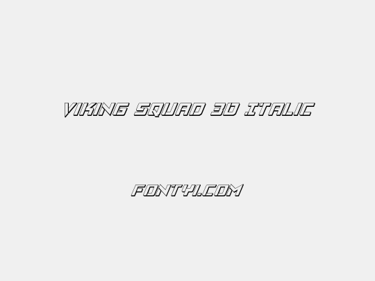 Viking Squad 3D Italic