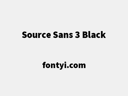 Source Sans 3 Black