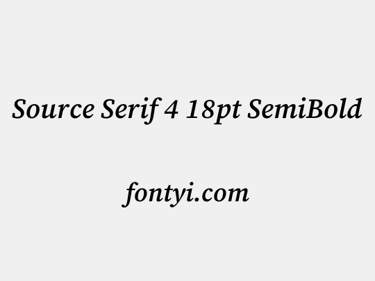 Source Serif 4 18pt SemiBold