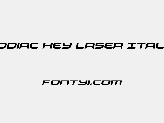Zodiac Key Laser Italic