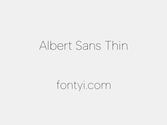 Albert Sans Thin