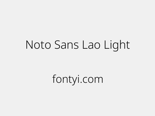 Noto Sans Lao Light