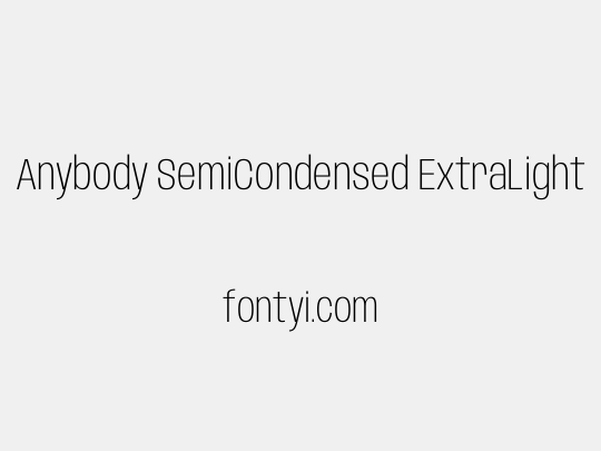 Anybody SemiCondensed ExtraLight