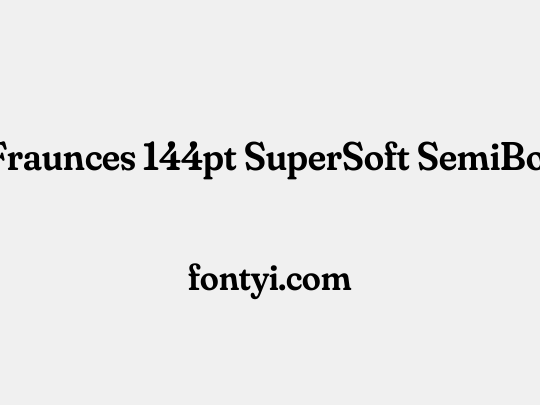 Fraunces 144pt SuperSoft SemiBold