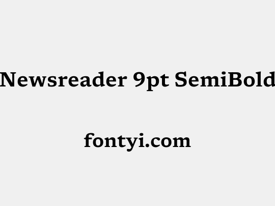 Newsreader 9pt SemiBold