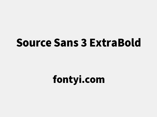 Source Sans 3 ExtraBold