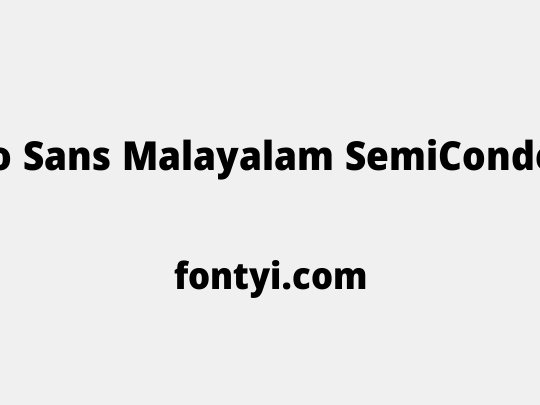 Noto Sans Malayalam SemiCondensed Black