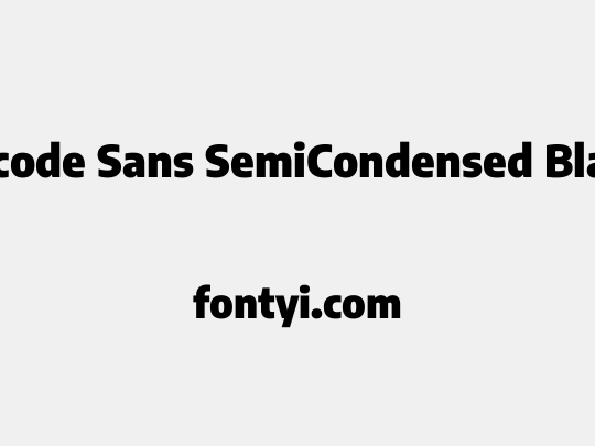 Encode Sans SemiCondensed Black