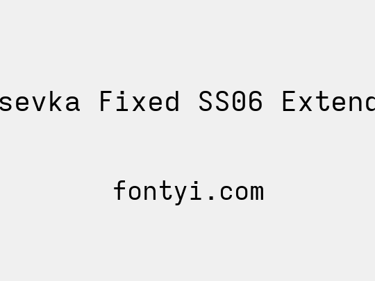 Iosevka Fixed SS06 Extended