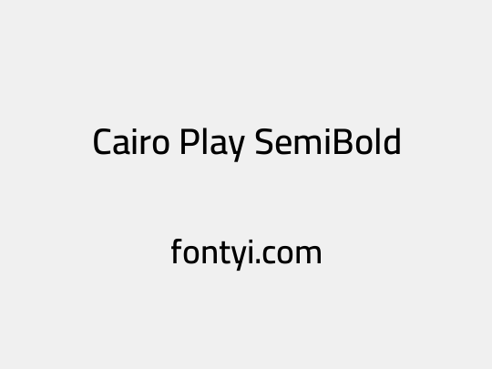 Cairo Play SemiBold