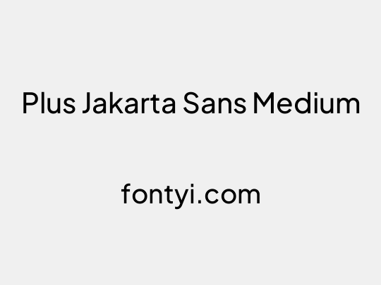 Plus Jakarta Sans Medium