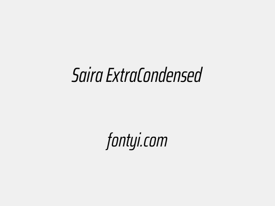 Saira ExtraCondensed