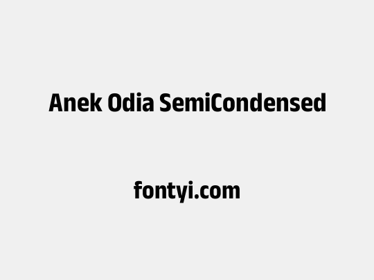 Anek Odia SemiCondensed