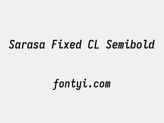 Sarasa Fixed CL Semibold