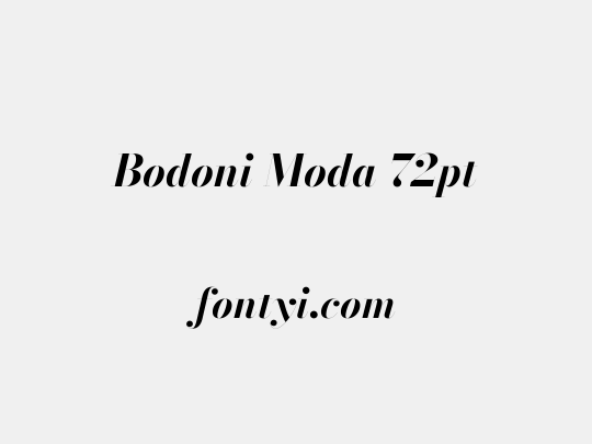 Bodoni Moda 72pt