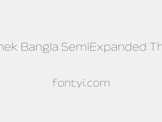 Anek Bangla SemiExpanded Thin