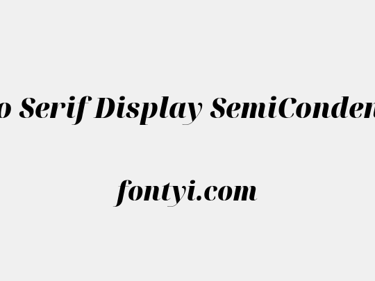 Noto Serif Display SemiCondensed Black
