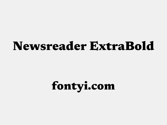 Newsreader ExtraBold
