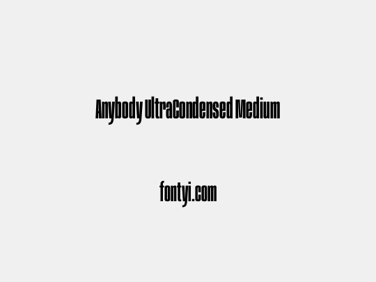 Anybody UltraCondensed Medium