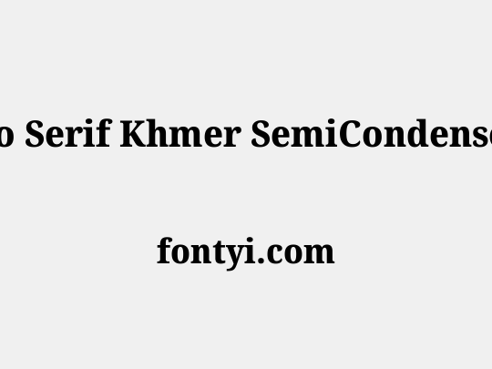 Noto Serif Khmer SemiCondensed ExtraBold