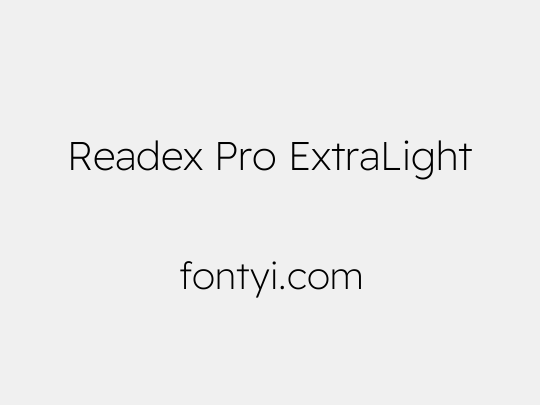 Readex Pro ExtraLight