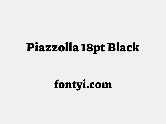 Piazzolla 18pt Black