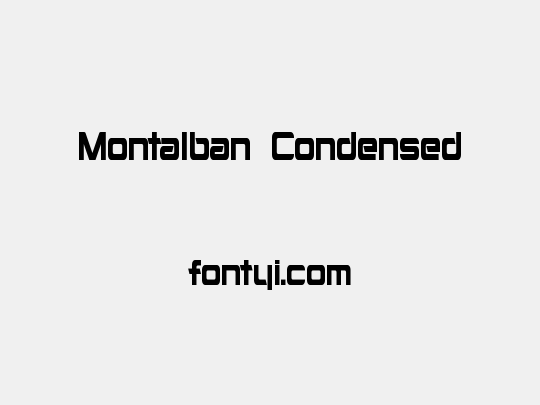 Montalban Condensed