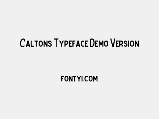 Caltons Typeface Demo Version