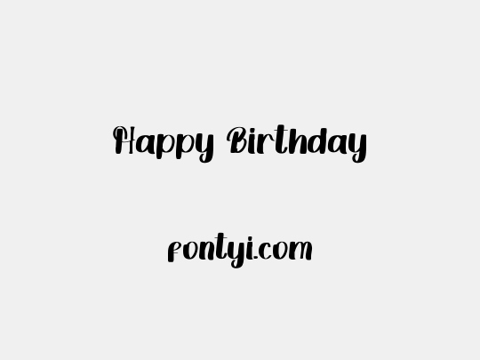 Happy Birthday