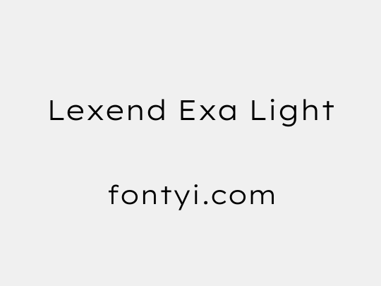 Lexend Exa Light