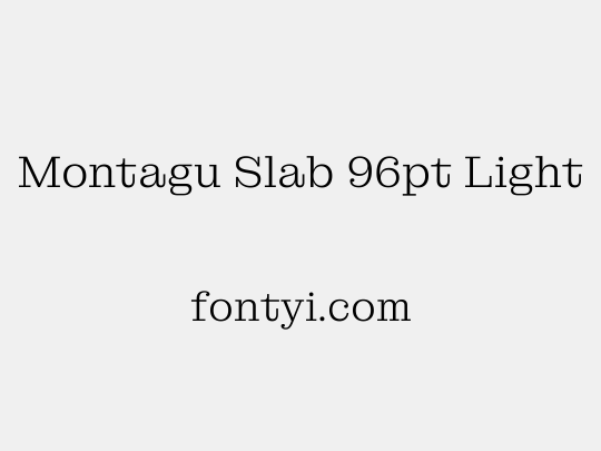 Montagu Slab 96pt Light