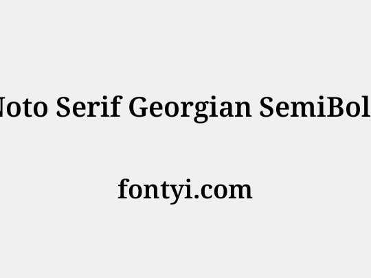 Noto Serif Georgian SemiBold