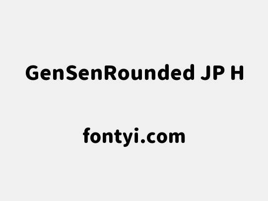 GenSenRounded JP H