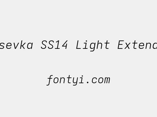 Iosevka SS14 Light Extended