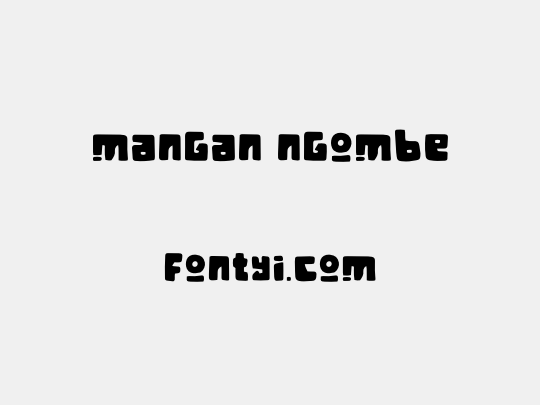 Mangan Ngombe