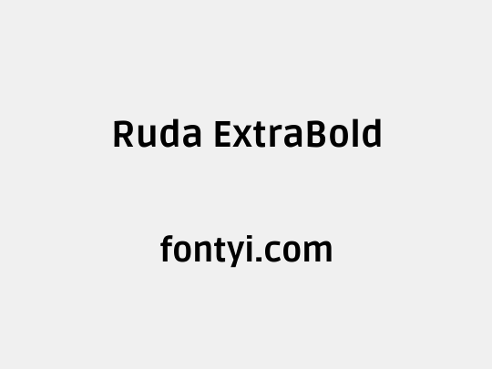 Ruda ExtraBold