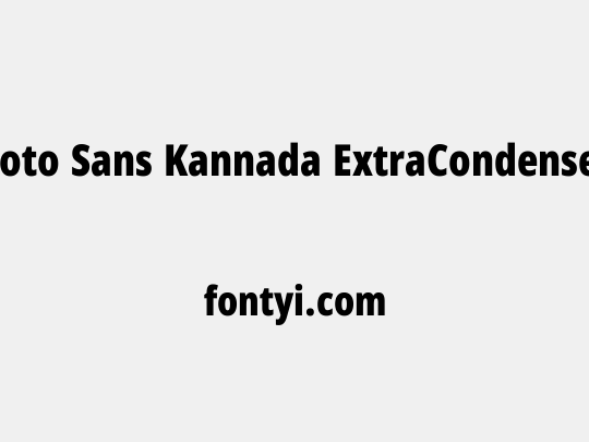 Noto Sans Kannada ExtraCondensed Black