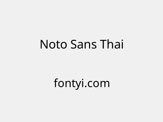 Noto Sans Thai