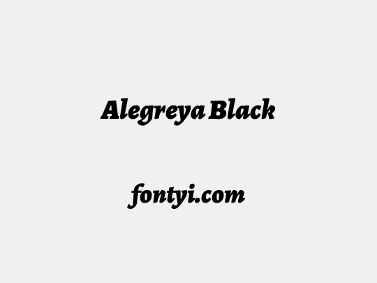Alegreya Black