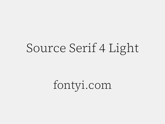 Source Serif 4 Light