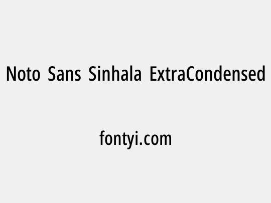 Noto Sans Sinhala ExtraCondensed Medium