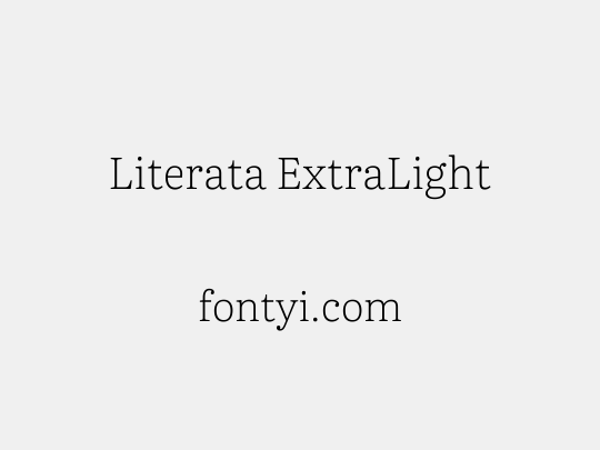 Literata ExtraLight