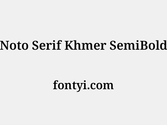 Noto Serif Khmer SemiBold